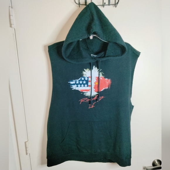Vintage | Sweaters | Sylvester Stallone Size Xl Black Vintage Rocky Iv War Sleeveless  Hoodie | Poshmark